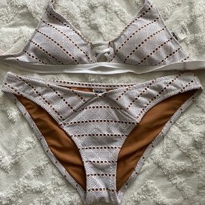 Mossimo Crochet Nude and White bikini